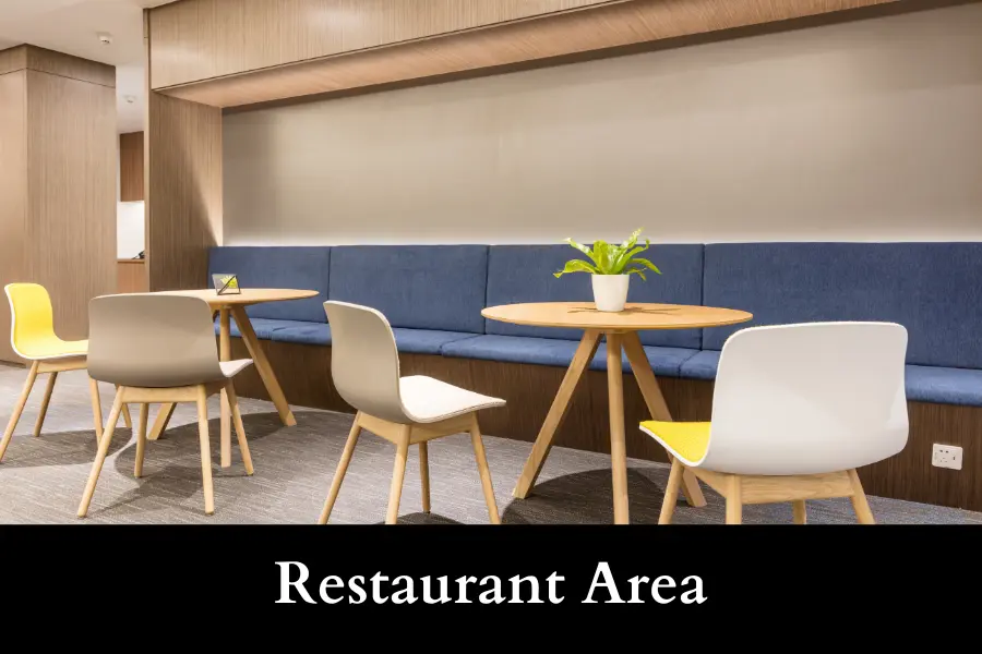 Restaurant Area is 150 square feet big