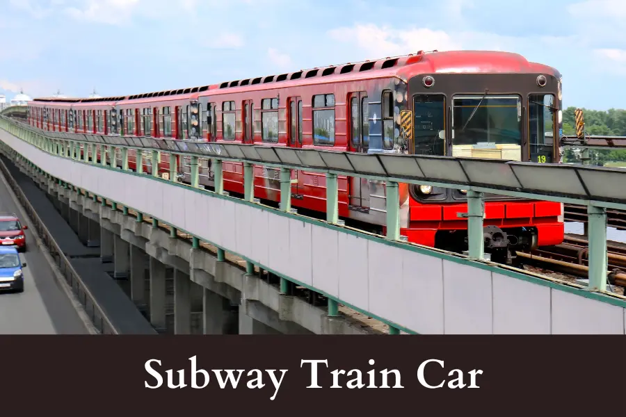 Subway Train Car is 100 Feet big