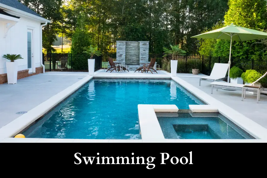 Swimming Pool is 150 square feet big